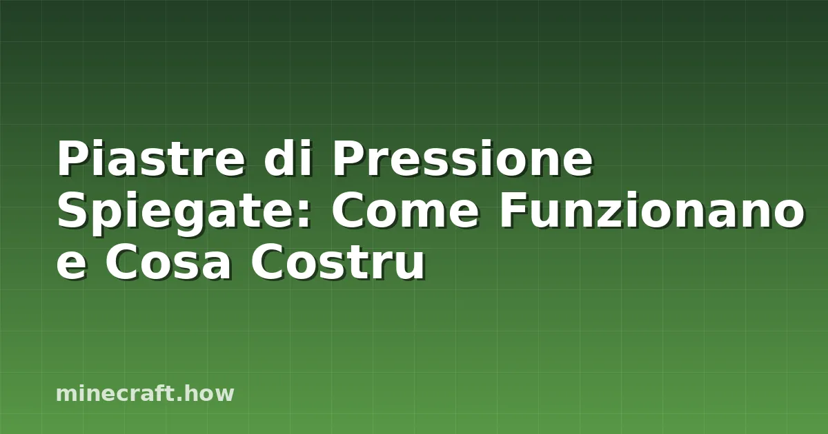 Piastre di Pressione Spiegate: Come Funzionano e Cosa Costru