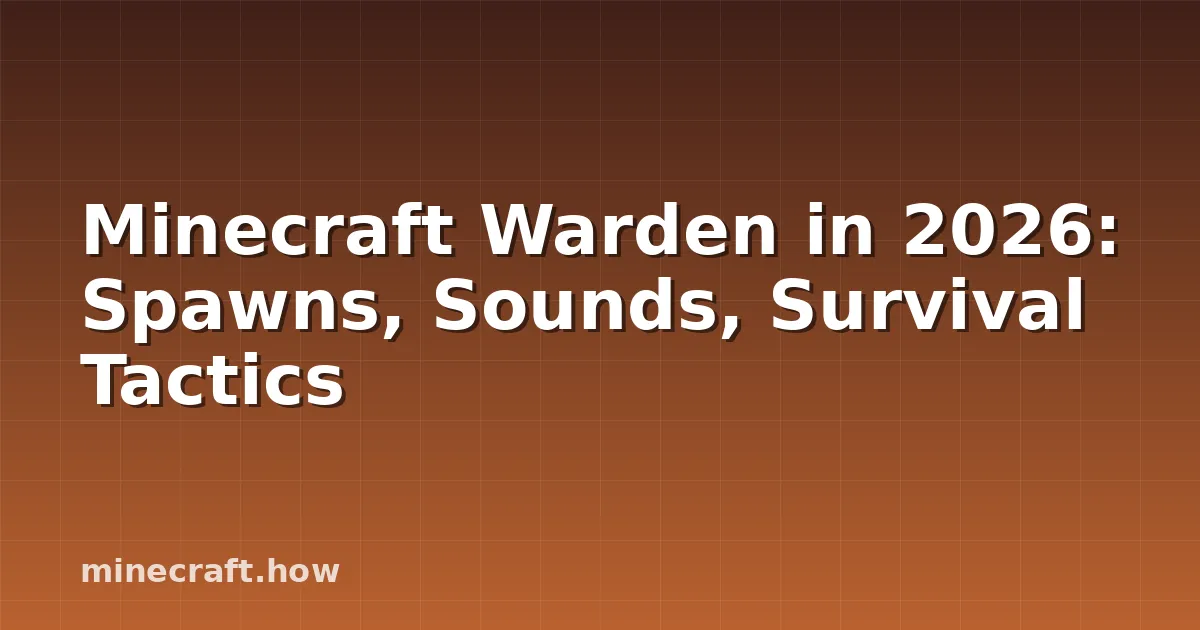 Minecraft Warden Detection Guide: Sound, Smell and Sculk