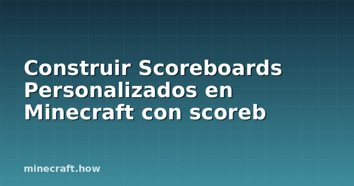 Construir Scoreboards Personalizados en Minecraft con scoreb