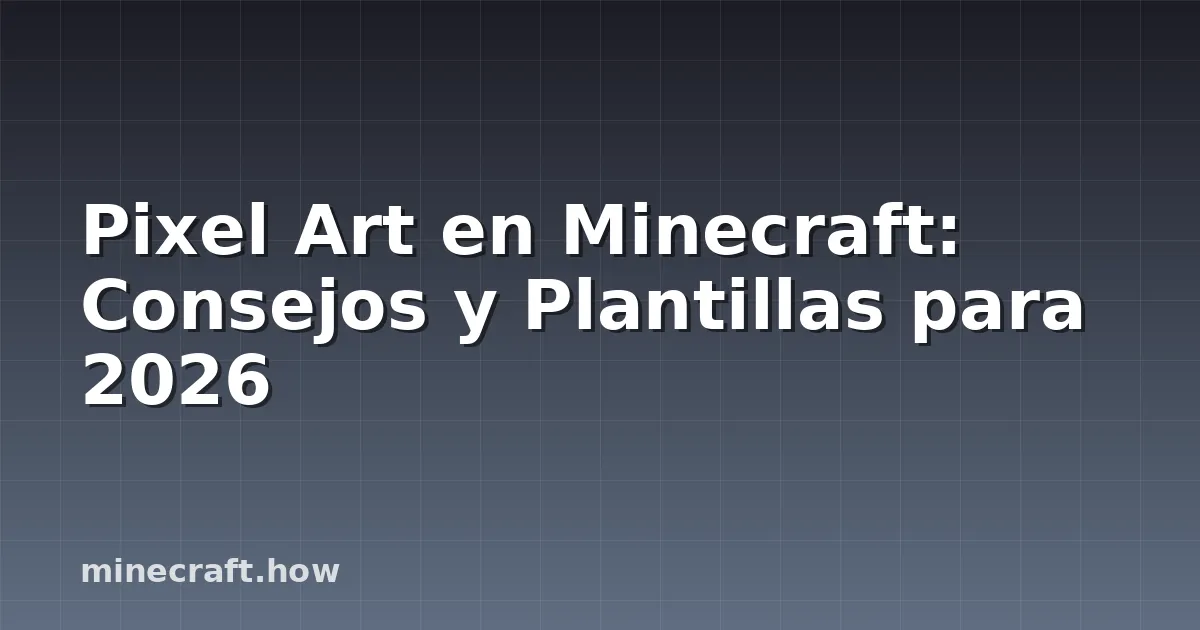 Pixel Art en Minecraft: Consejos y Plantillas para 2026