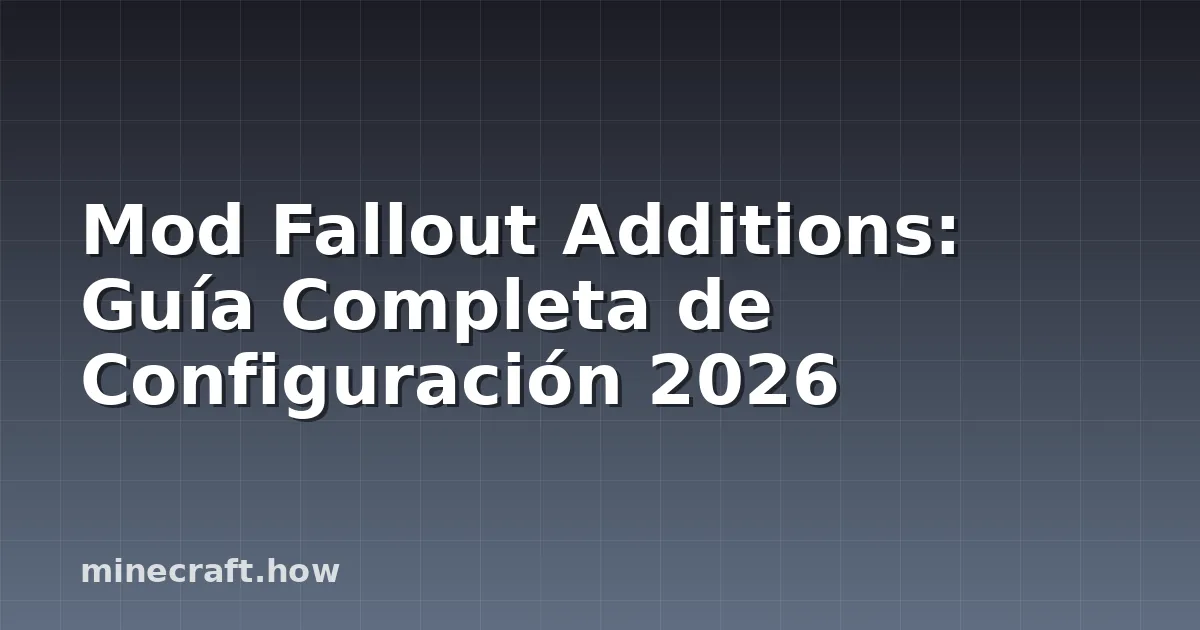 Mod Fallout Additions: Guía Completa de Configuración 2026