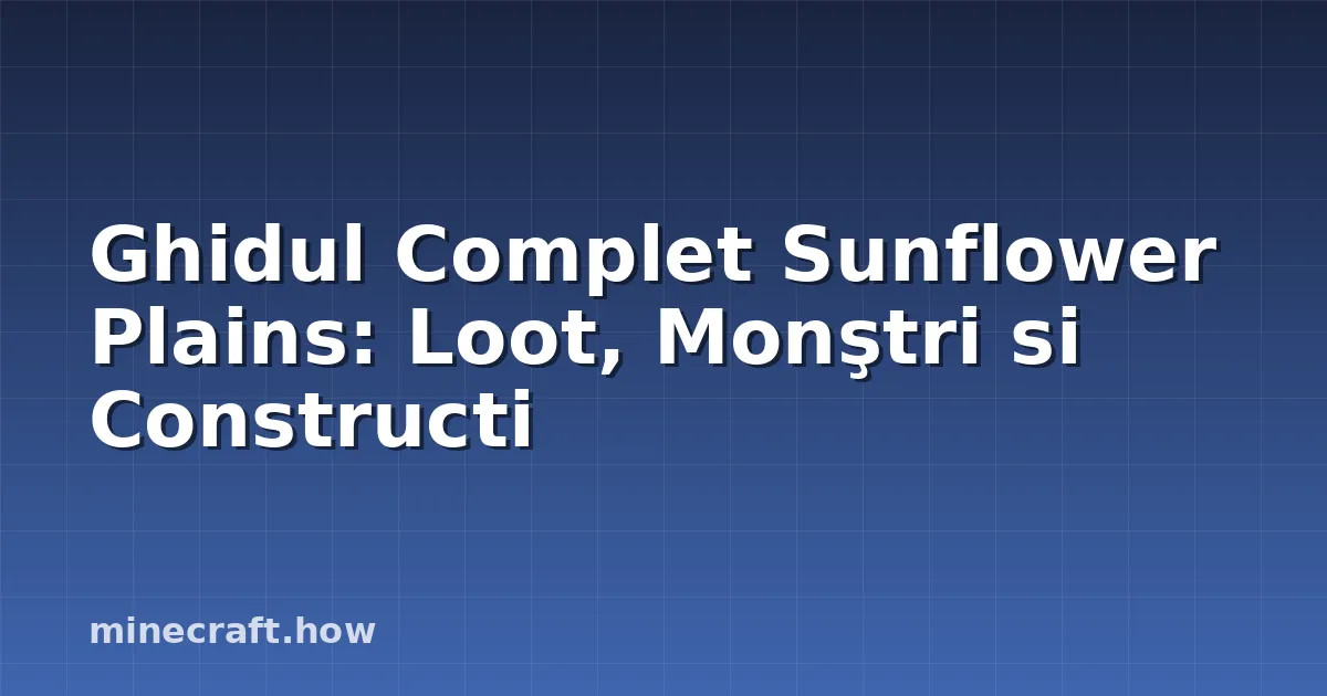 Ghidul Complet Sunflower Plains: Loot, Monştri si Constructi
