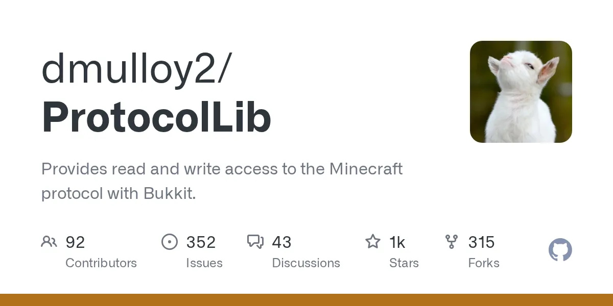 Java code showing ProtocolLib packet listener implementation for Minecraft server plugins