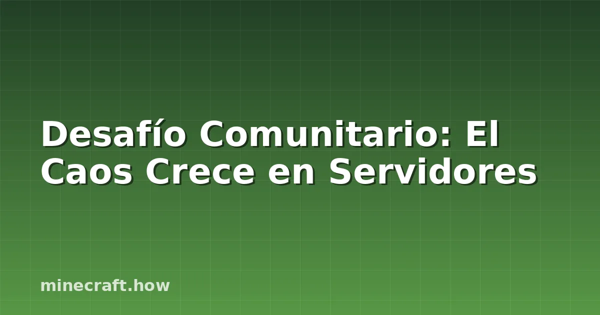 Desafío Comunitario: El Caos Crece en Servidores