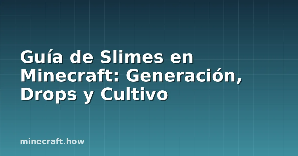Guía de Slimes en Minecraft: Generación, Drops y Cultivo