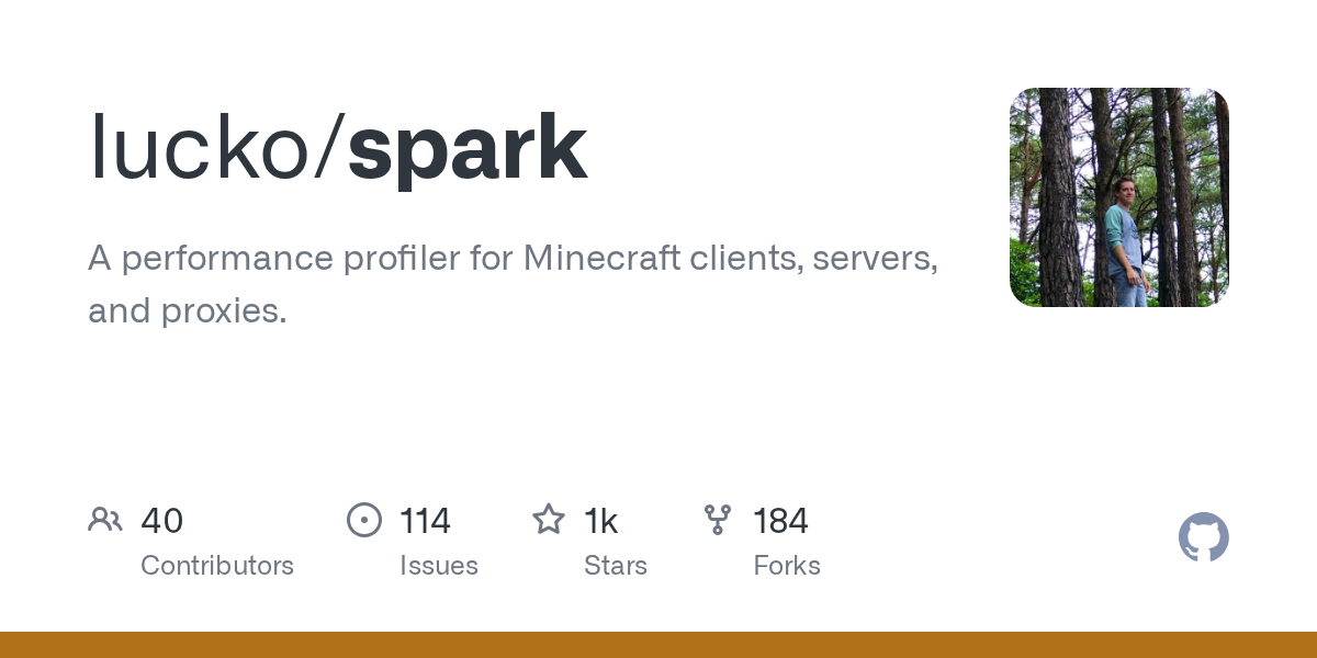 GitHub project card for lucko/spark