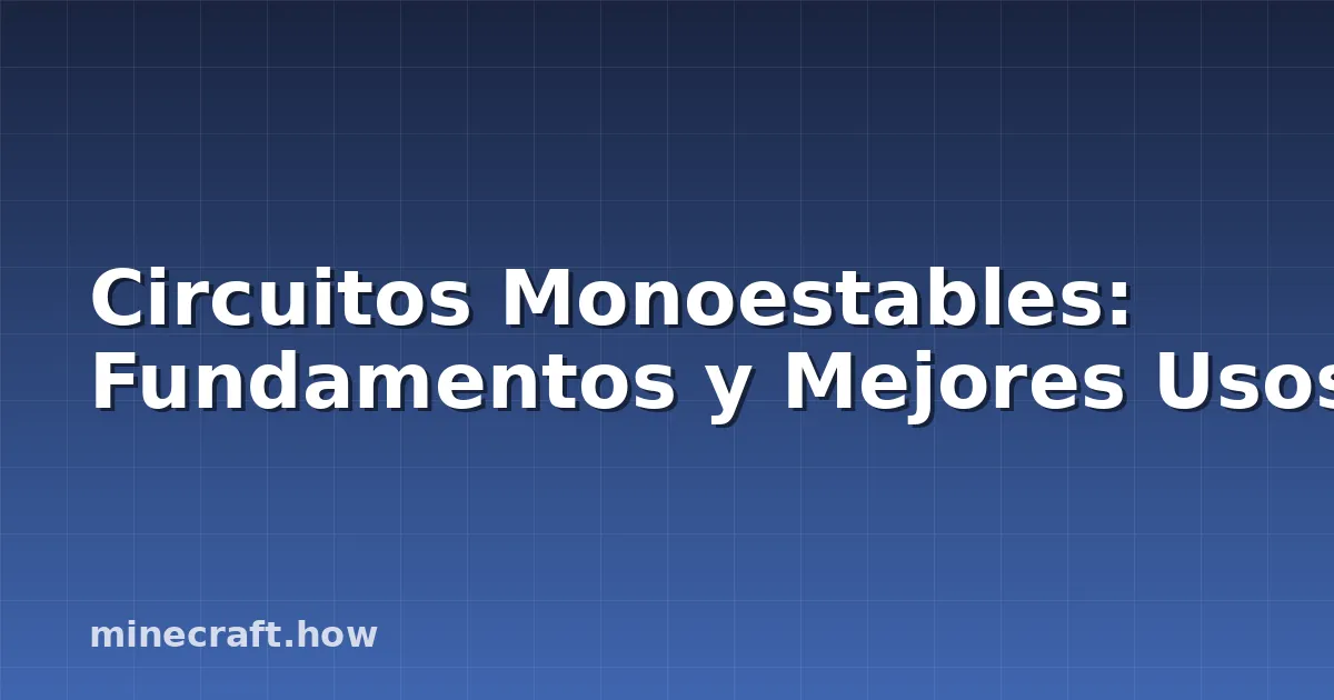 Circuitos Monoestables: Fundamentos y Mejores Usos