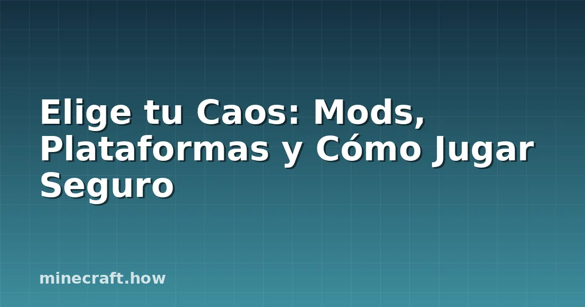 Elige tu Caos: Mods, Plataformas y Cómo Jugar Seguro