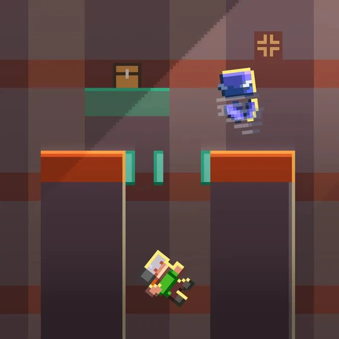 Alex falls in Minecraft
