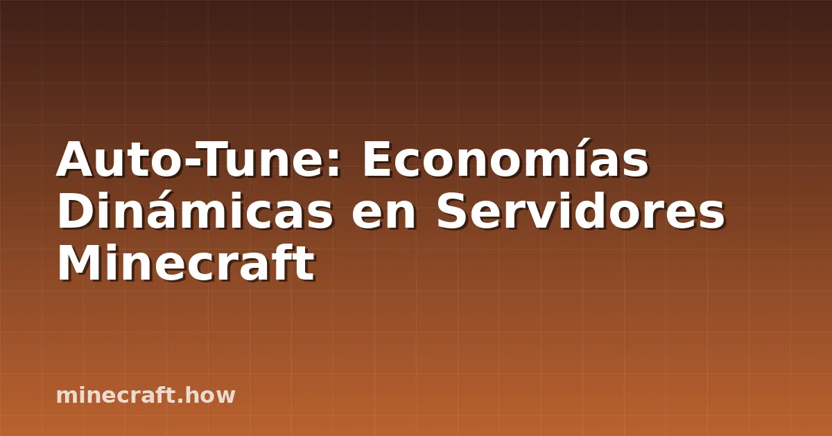 Auto-Tune: Economías Dinámicas en Servidores Minecraft