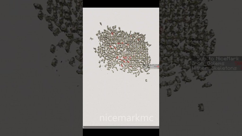 500 Iron Golems vs 500 Wither Skeletons - Minecraft Mob Battle #shorts