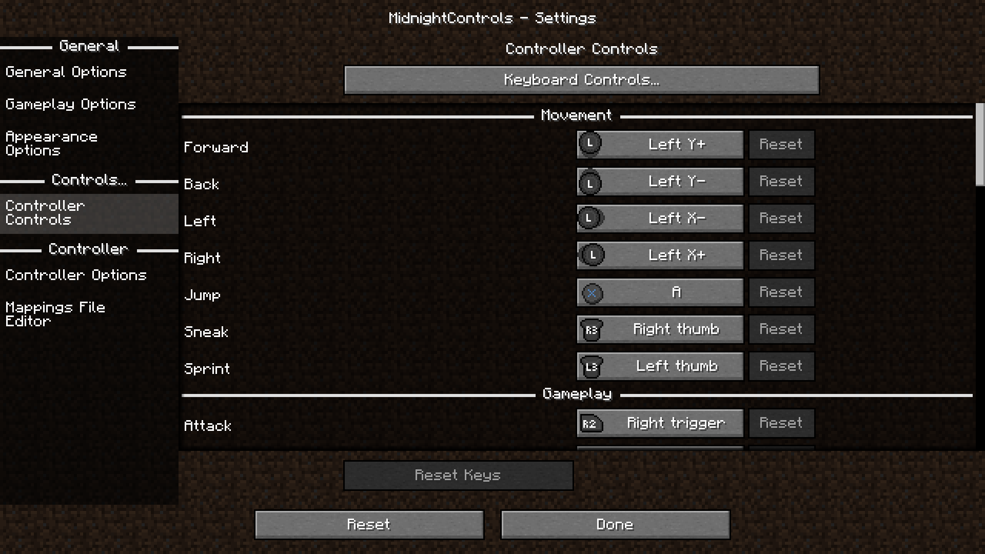 MidnightControls: Play Minecraft Java Edition With a Gamepad