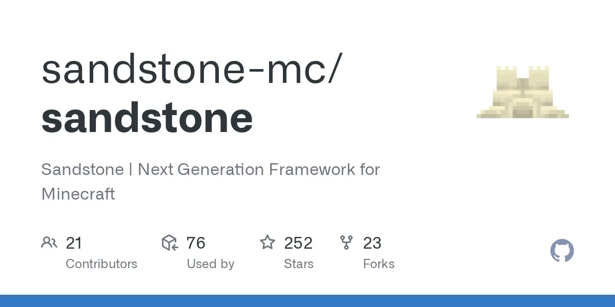 Screenshot of Sandstone's autocompletion feature in a code editor for Minecraft datapack development