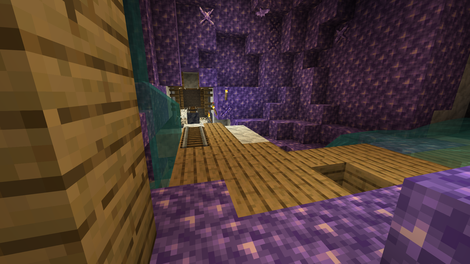Amethyst Geode Mineshaft in Minecraft