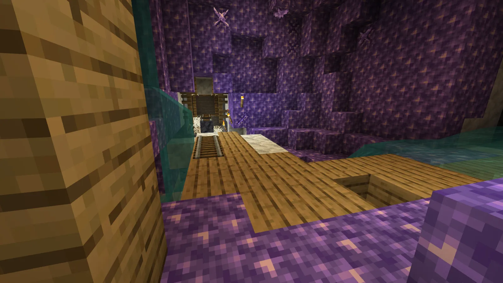Amethyst Geode Mineshaft в Minecraft