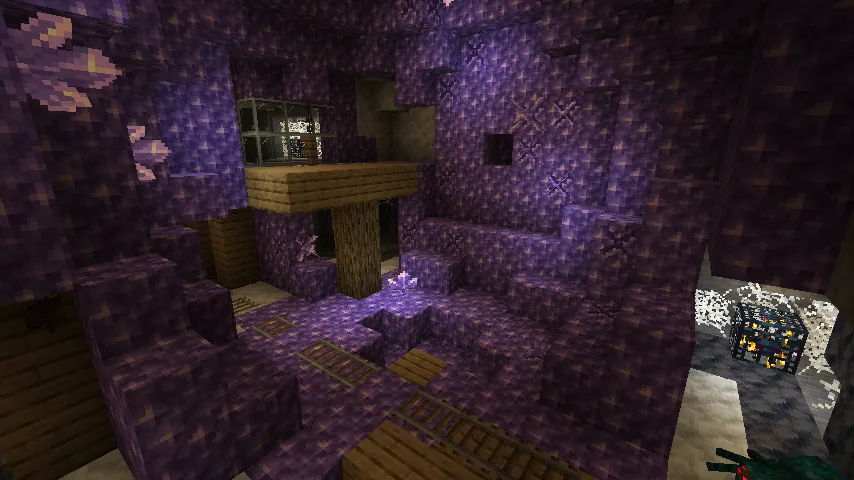 2 спавнеров, геод и шахта в Minecraft