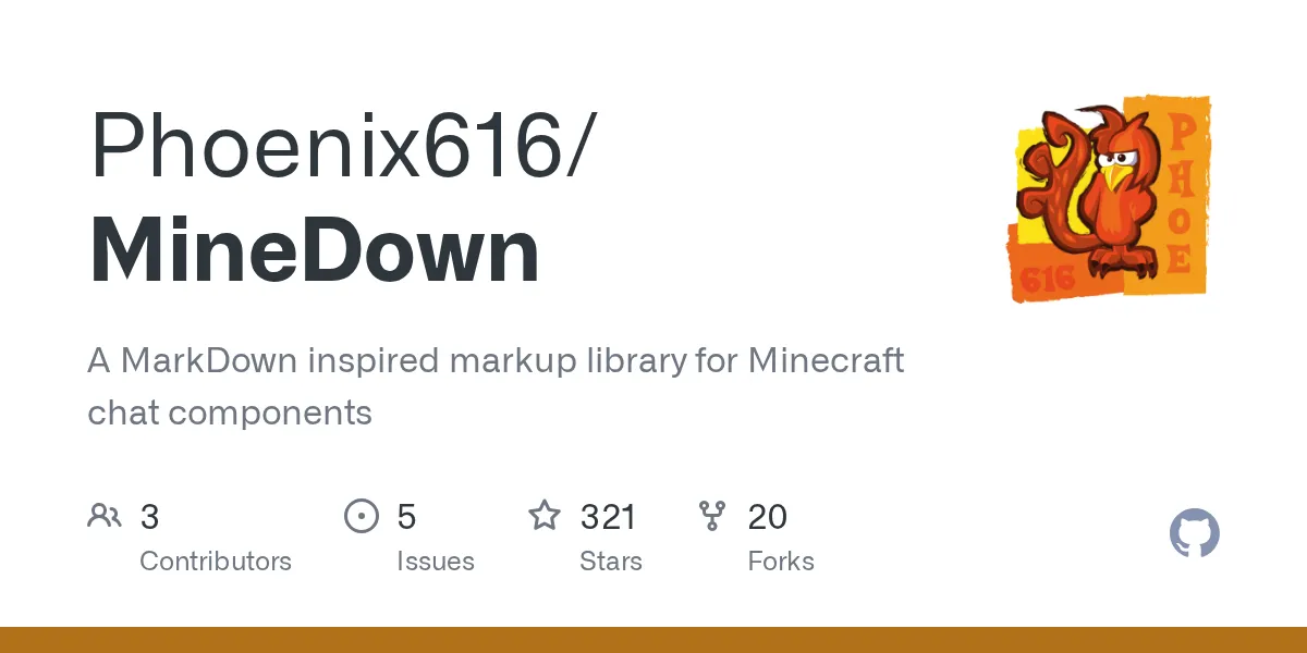 MineDown: Маркдаун-форматирование чата для серверов Minecraf