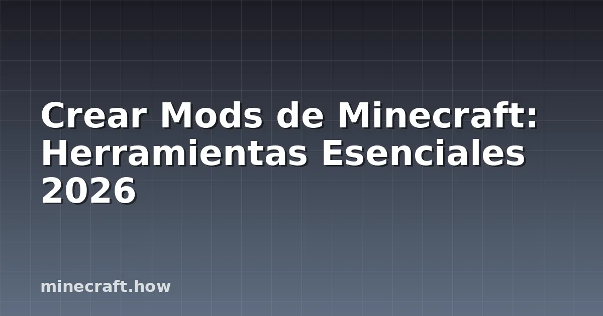 Crear Mods de Minecraft: Herramientas Esenciales 2026