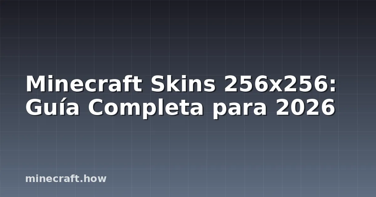 Minecraft Skins 256x256: Guía Completa para 2026