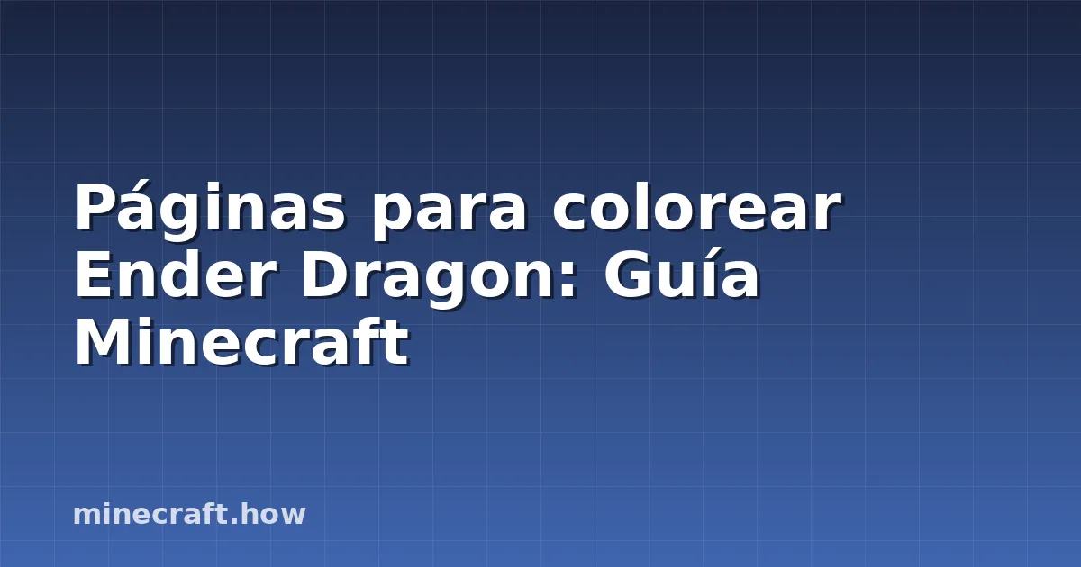 Páginas para colorear Ender Dragon: Guía Minecraft