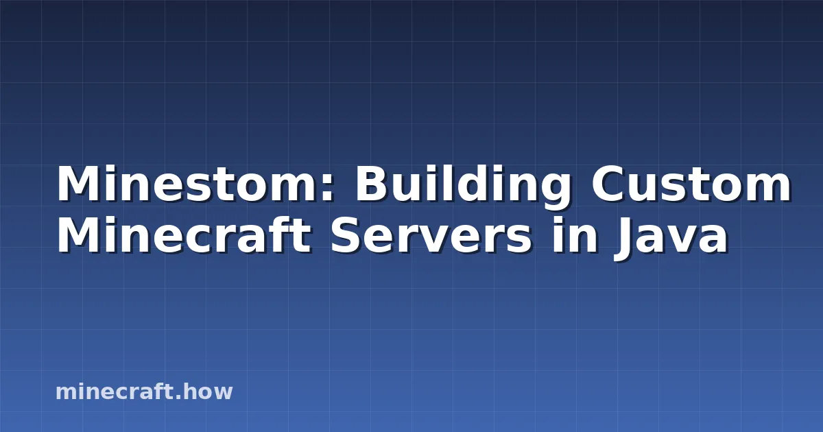 Java developer creating Minecraft server code with Minestom framework in IDE