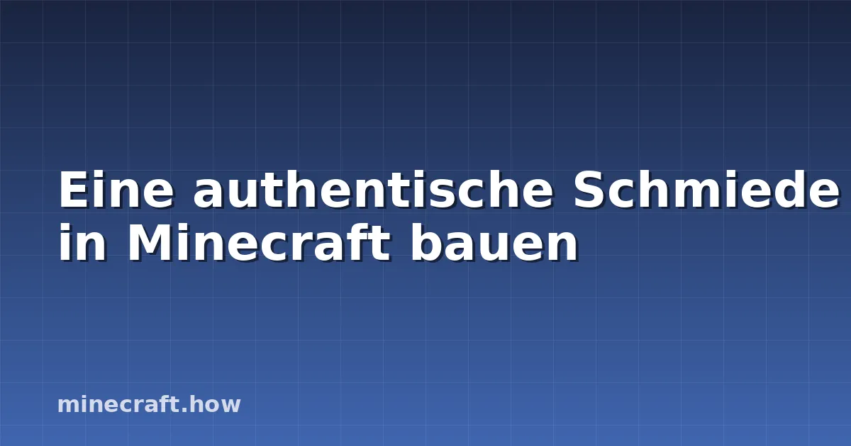 Eine authentische Schmiede in Minecraft bauen