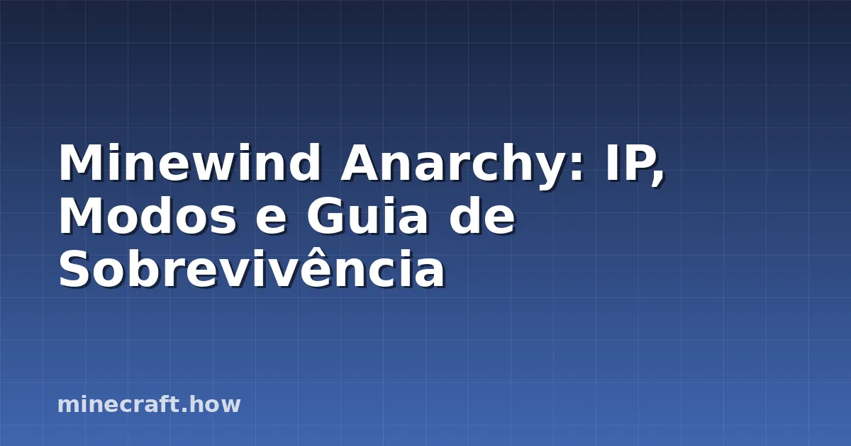 Minewind Anarchy: IP, Modos e Guia de Sobrevivência