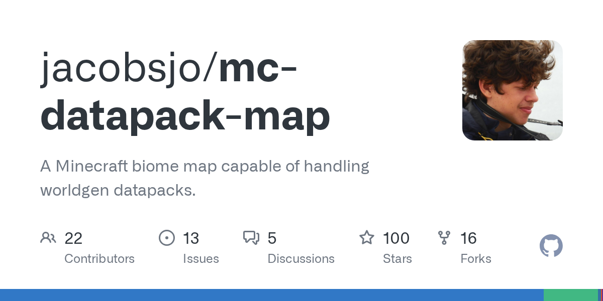 GitHub project card for jacobsjo/mc-datapack-map