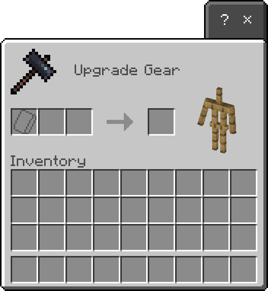 Smithing Table inventory BE in Minecraft