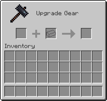 Smithing Table GUI in Minecraft