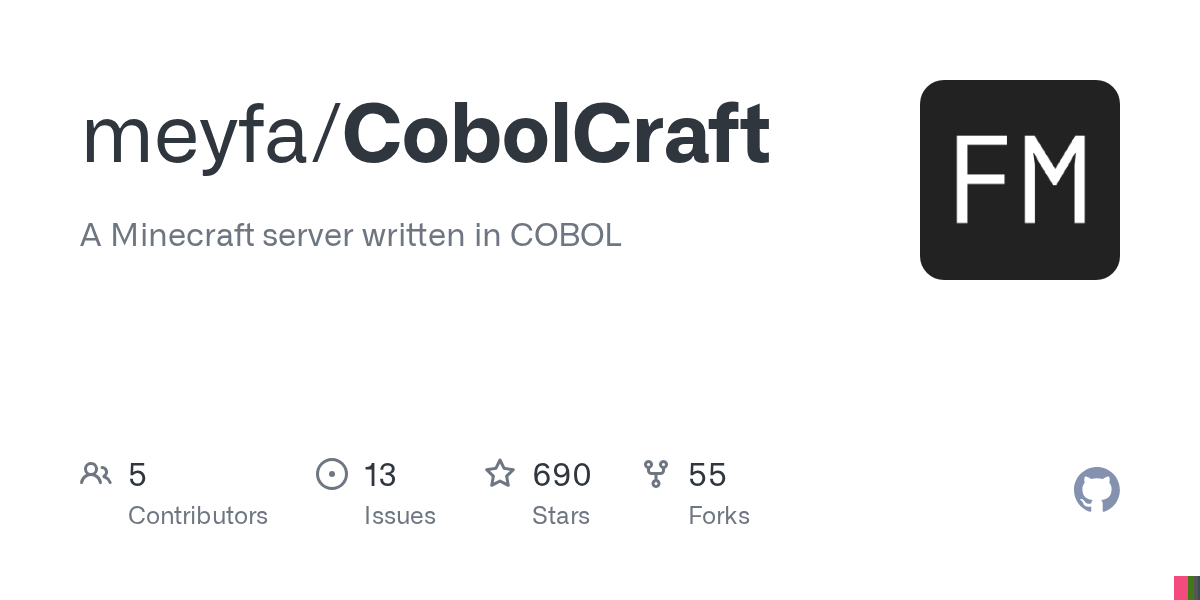 CobolCraft: Running a Minecraft Server in COBOL