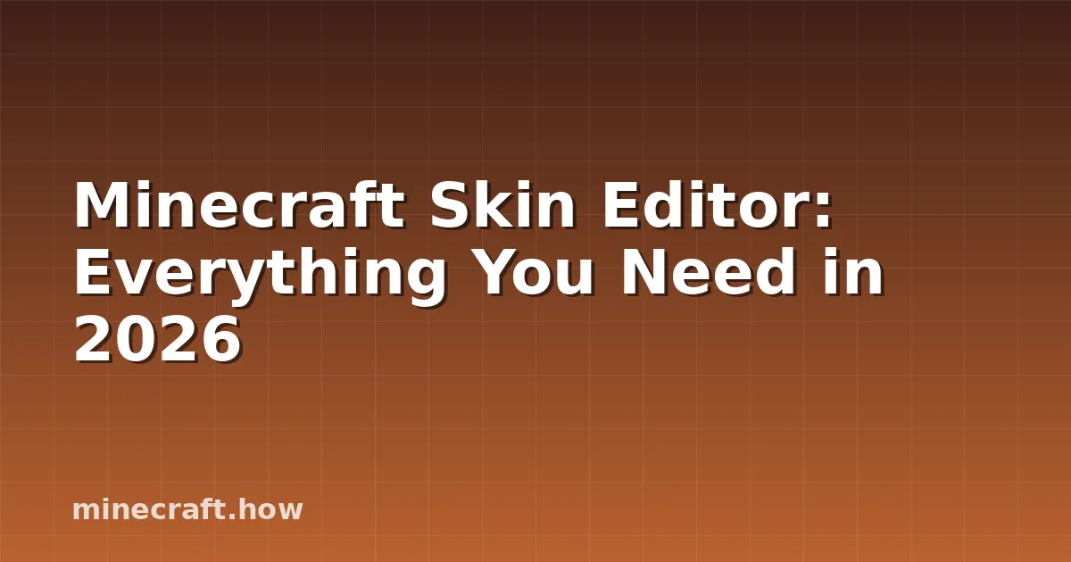 Minecraft Skin-Editor: Alles was du 2026 brauchst