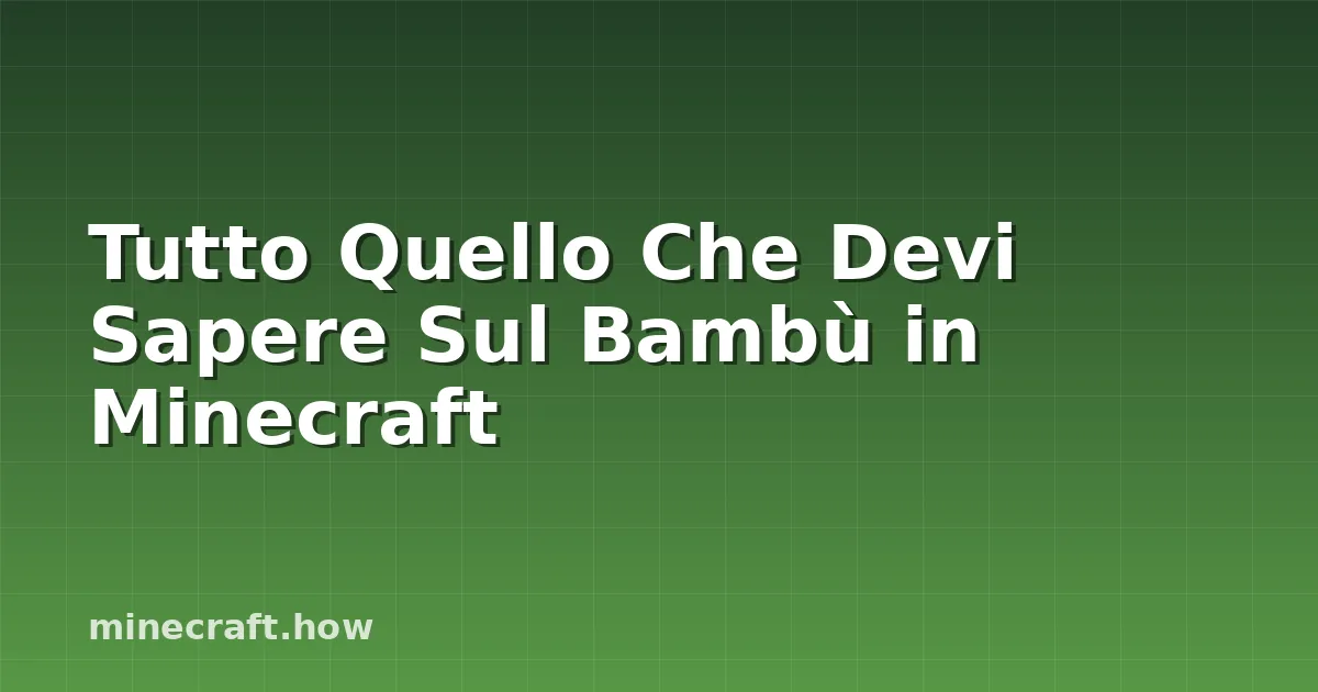 Bioma foresta di bambù in Minecraft con alti steli di bambù e vegetazione rigogliosa