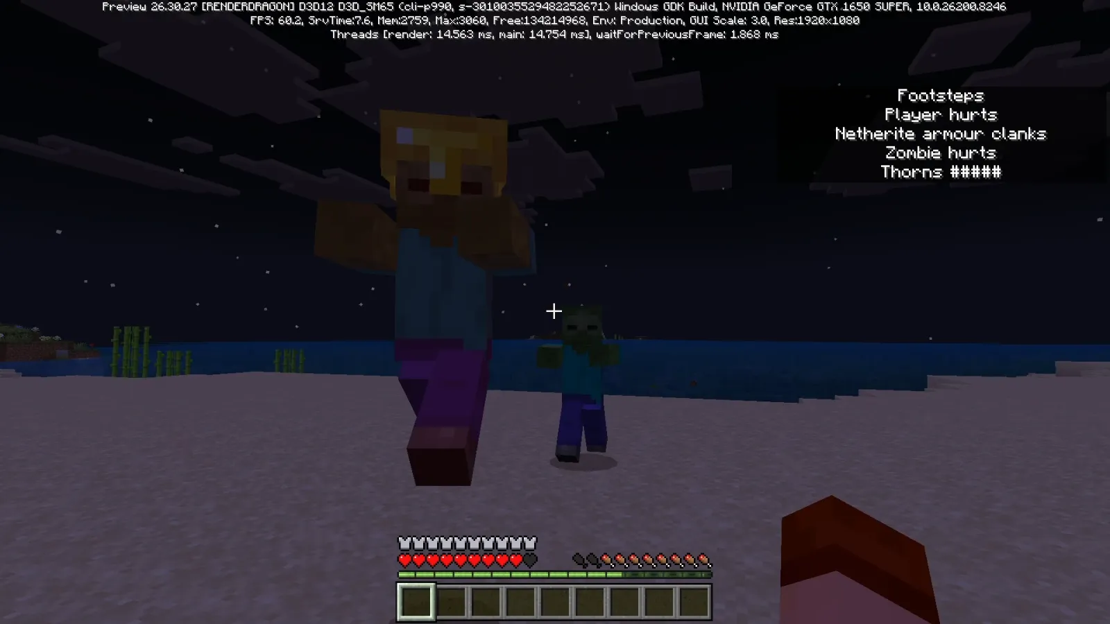 Bedrock Thorns prick censorship in Minecraft