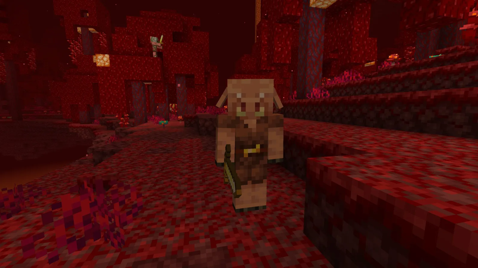 A Piglin in Minecraft