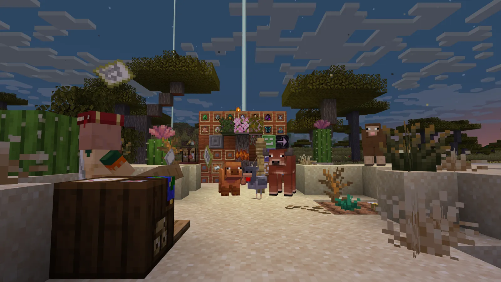 Muddy mangrove swamp biome with mud blocks and creative building structures