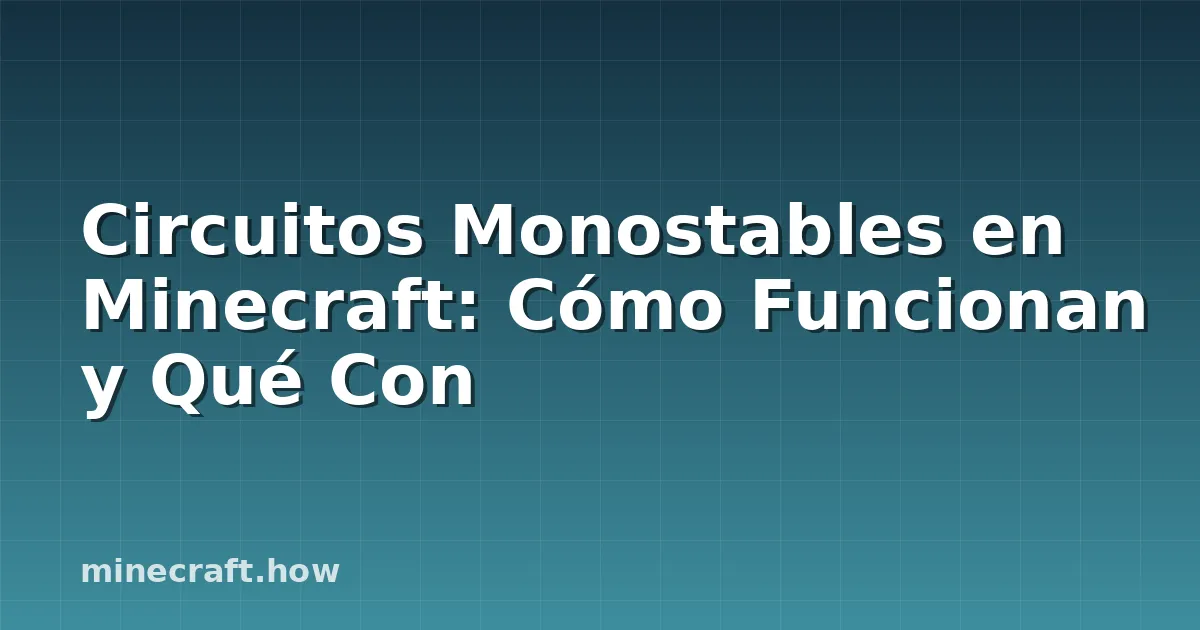 Circuitos Monostables en Minecraft: Cómo Funcionan y Qué Con
