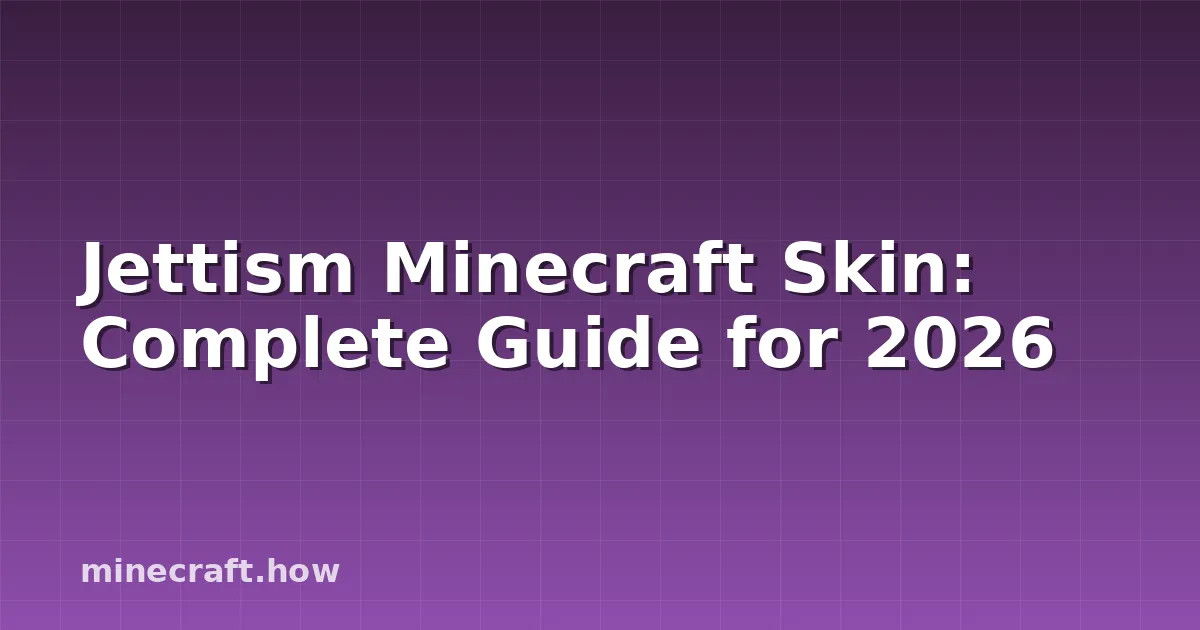 Jettism Skin Minecraft: Guia Completo para 2026