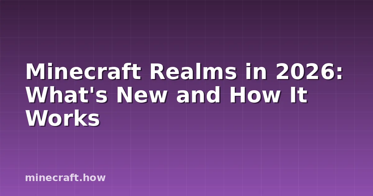 Minecraft Realms в 2026 году: что нового и как это работает