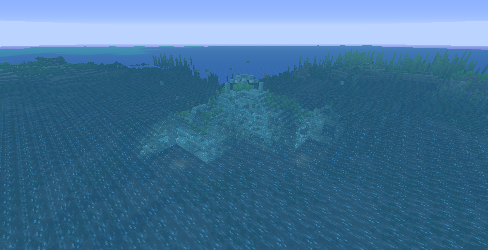 Ocean monument odd generation in Minecraft