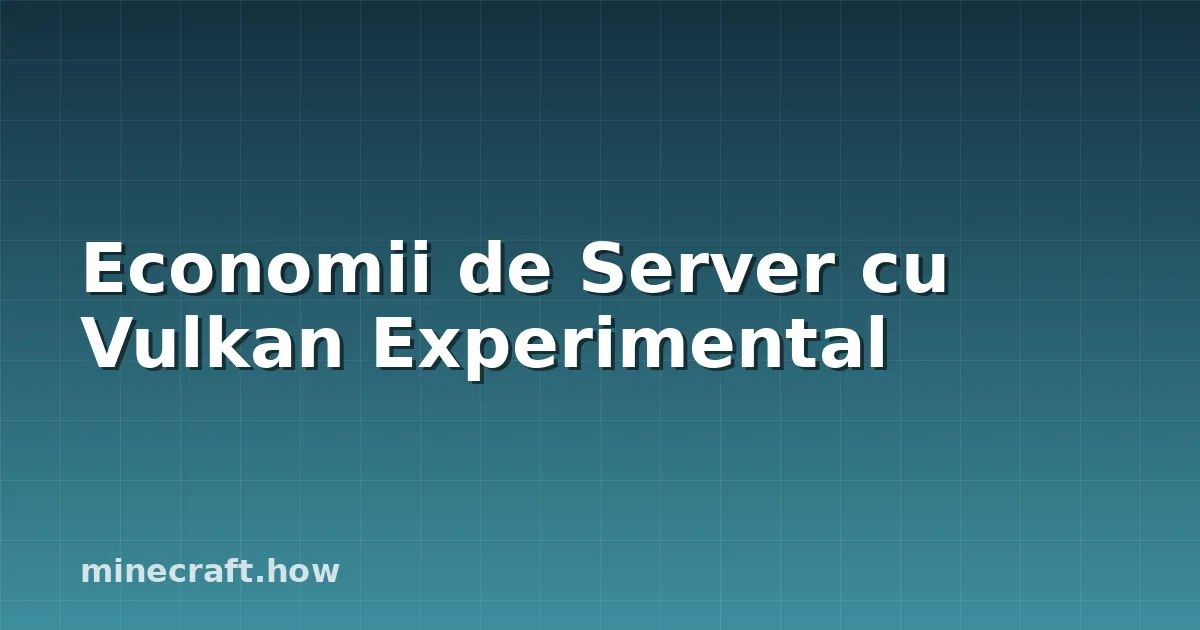 Economii de Server cu Vulkan Experimental