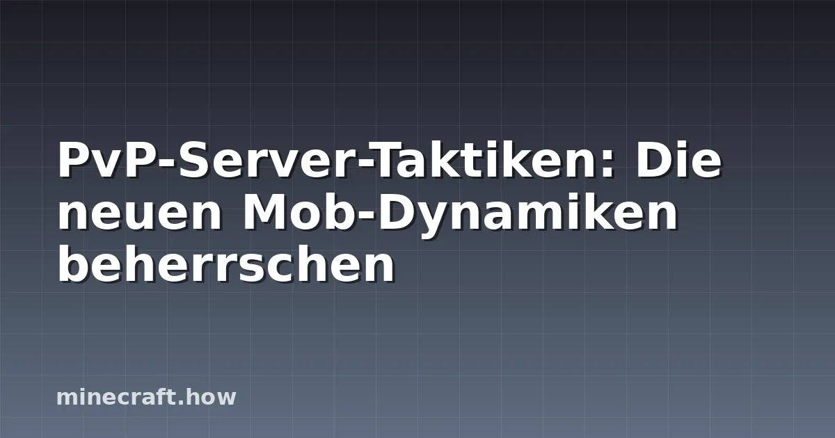PvP-Server-Taktiken: Die neuen Mob-Dynamiken beherrschen