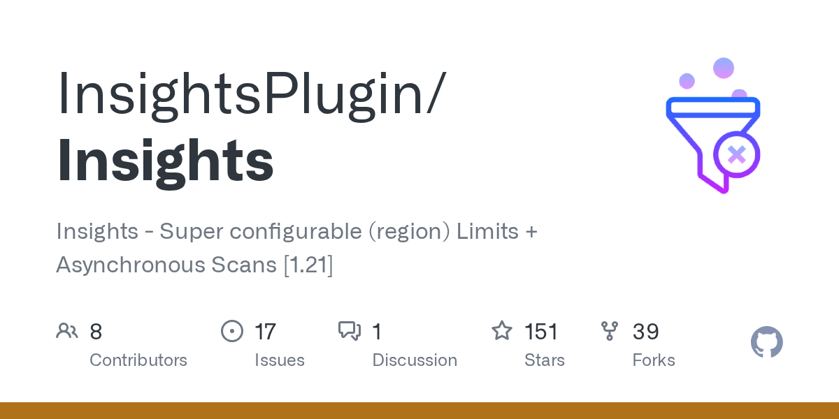 GitHub project card for InsightsPlugin/Insights