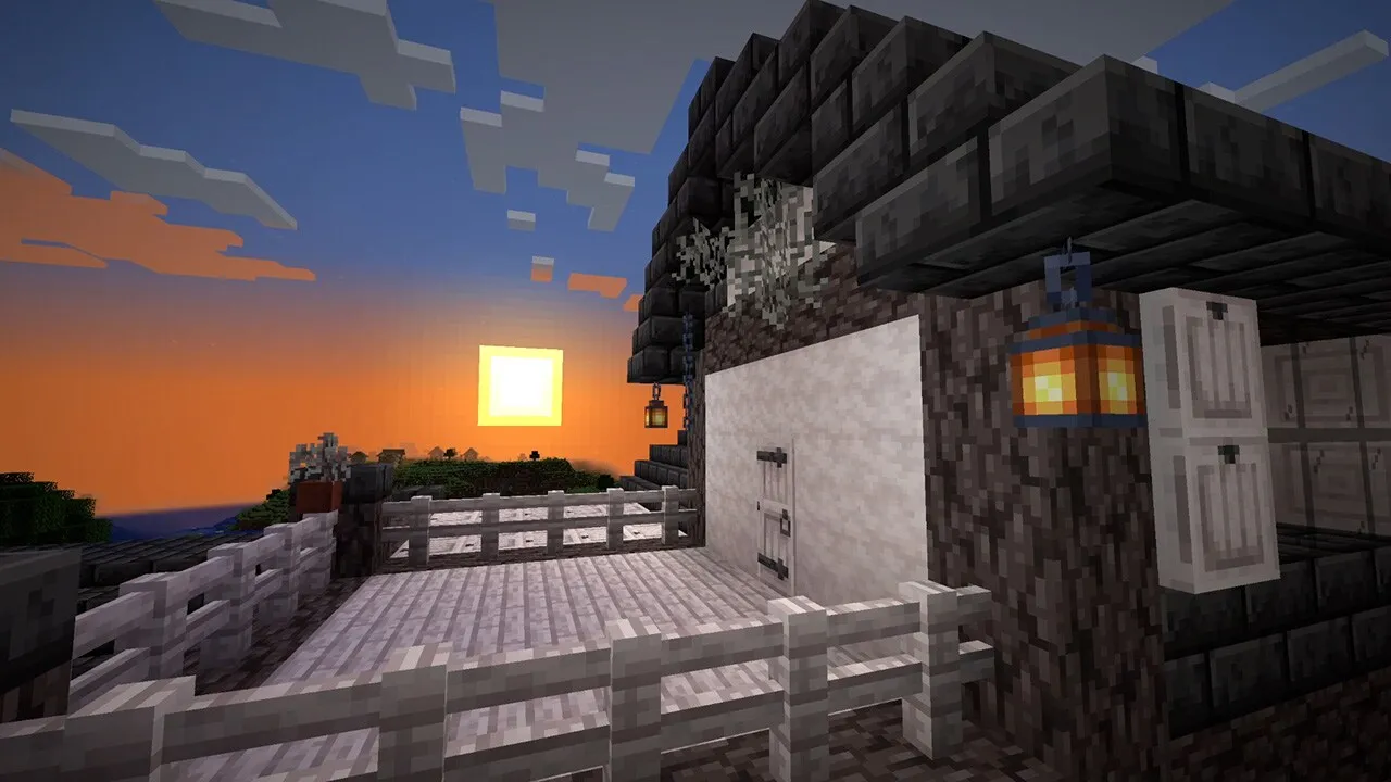 Ensemble de bois de chêne clair dans Minecraft