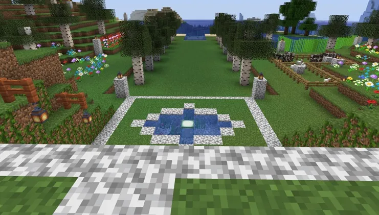 Jardin de voyage dans Minecraft