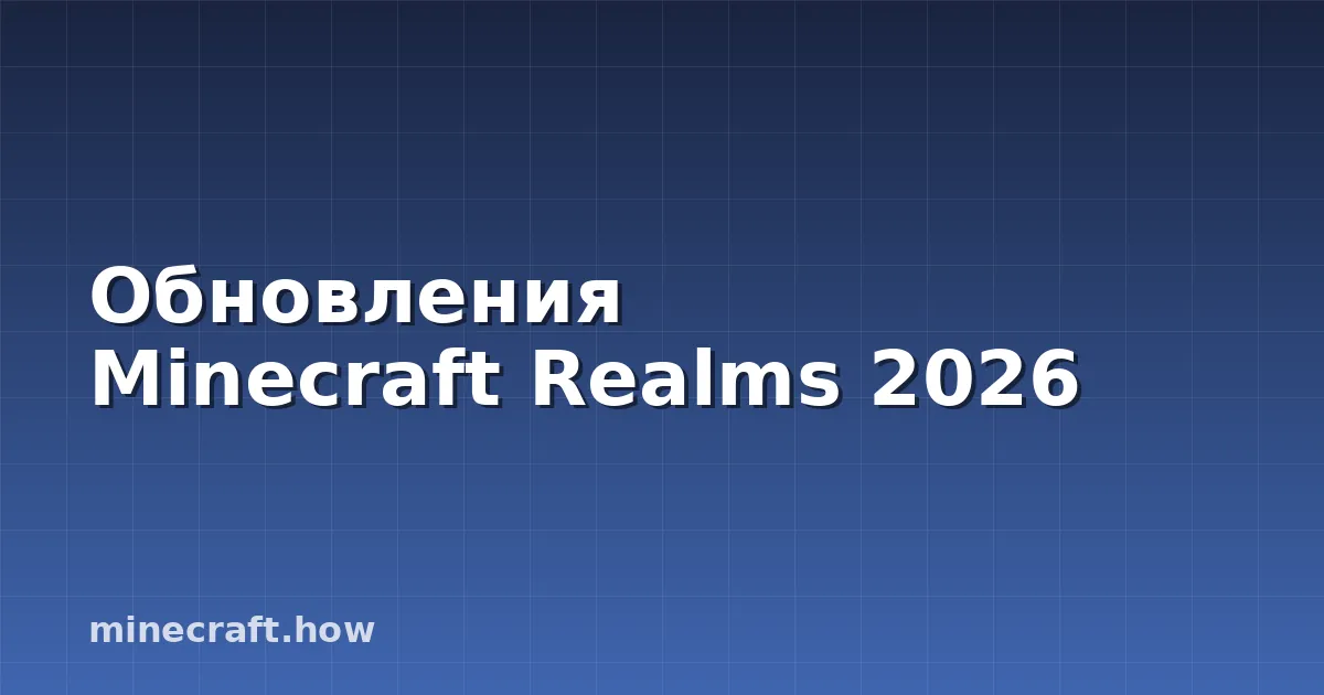 Обновления Minecraft Realms 2026
