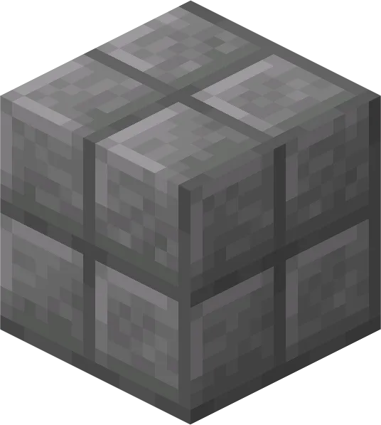 Stone brick tiles front in Minecraft