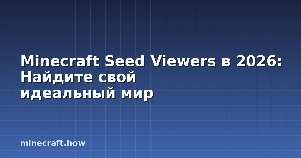 Minecraft Seed Viewers в 2026: Найдите свой идеальный мир