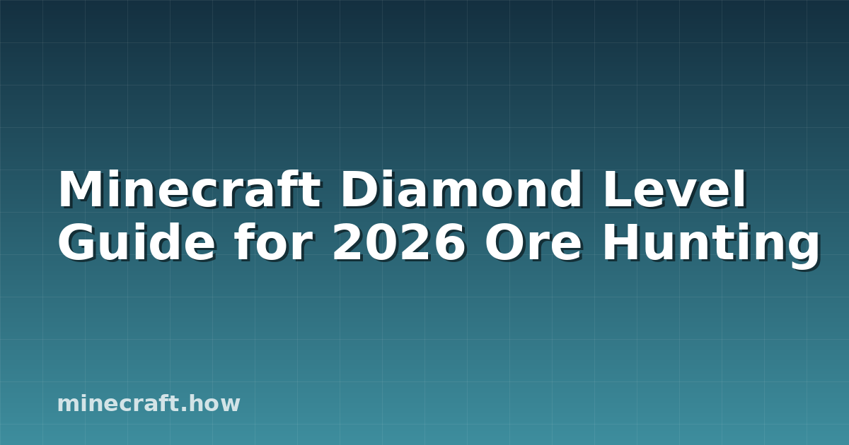 Minecraft Diamond Level Guide for 2026 Ore Hunting