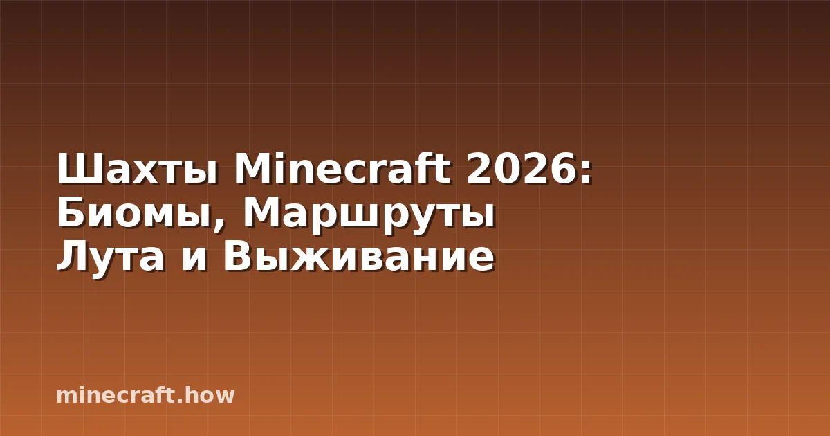 Шахты Minecraft 2026: Биомы, Маршруты Лута и Выживание